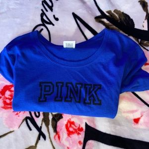 PINK dark blue t shirt